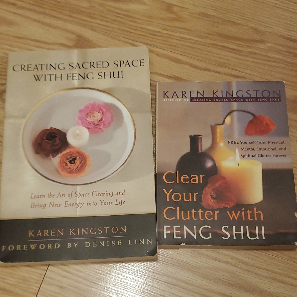 Karen Kingston Feng Shui Book Set - Creating Sacred Space & Clear Your Clutter
